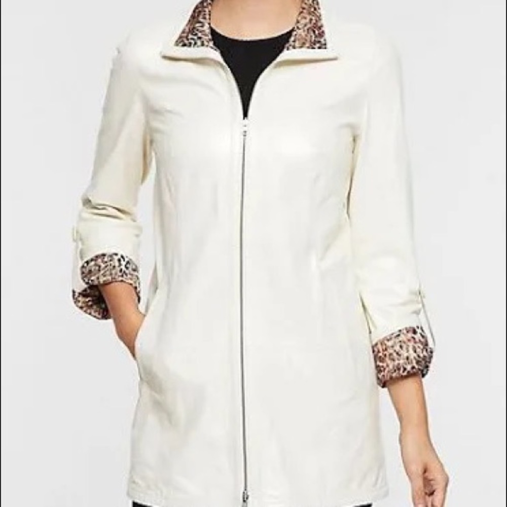 Womens Rebecca Reversible Lambskin Leather Coat by Overland